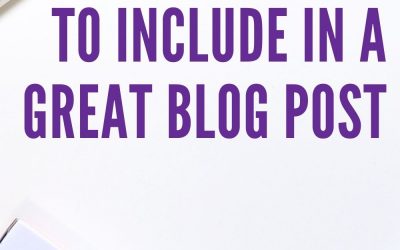 5 elements to include in a great blog post
